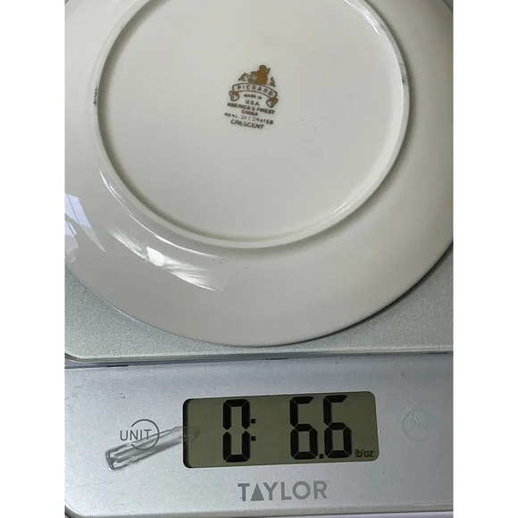 Pickard China Jubilee Bread and Butter Plate Hand Decorated Crescent White 6 1/4 - Picture 6 of 8